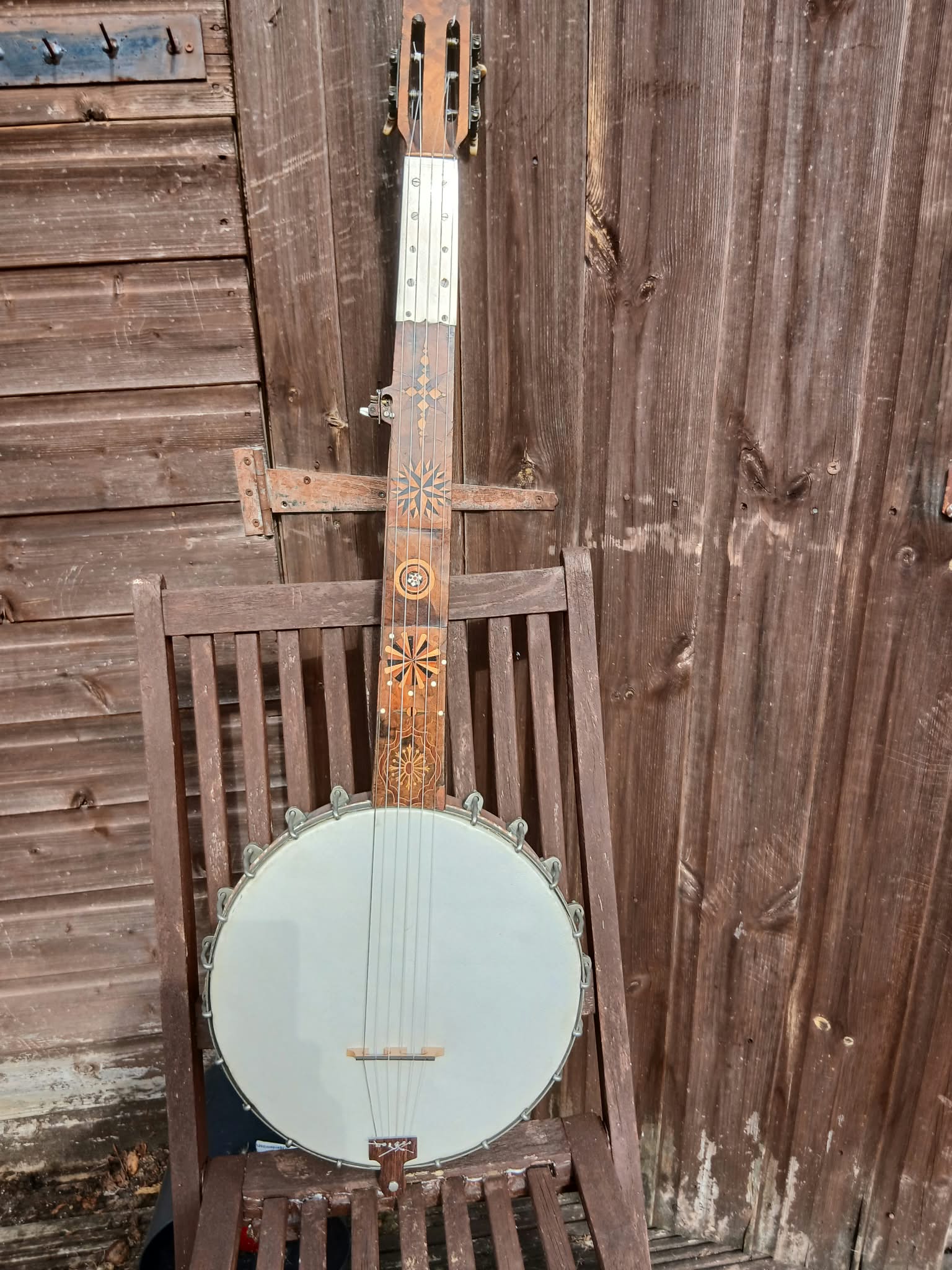 Six‑String Tunbridge‑Ware Style Banjo